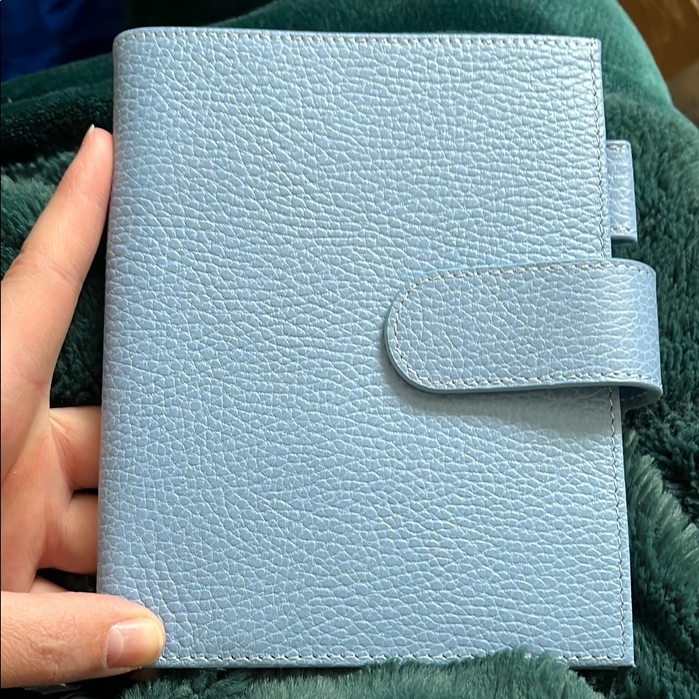 Blue A6+ Moterm Pebbled Leather Planner Cover